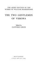 Copertina  The two gentlemen of Verona