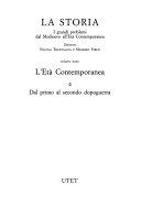 Copertina  Vol 9. : L'*Eta contemporanea. 4. : Dal primo al secondo dopoguerra