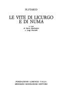 Copertina  Le vite di Licurgo e di Numa