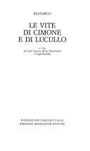 Copertina  Le vite di Cimone e di Lucullo
