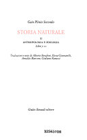 Copertina  Vol. 2 : *Libri 7-11 : Antropologia e zoologia