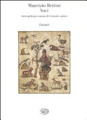 Copertina  Voci : antropologia sonora del mondo antico