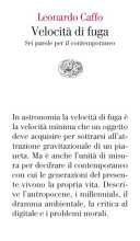 Copertina  Velocità di fuga : sei parole per il contemporaneo
