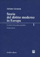 Copertina  1 : Le *fonti e il pensiero giuridico