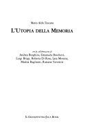 Copertina  L'utopia della memoria