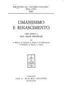 Copertina  Umanesimo e Rinascimento : studi offerti a Paul Oskar Kristeller