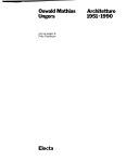 Copertina  Oswald Mathias Ungers : architetture 1951-1990