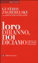 Copertina  Loro diranno, noi diciamo : vademecum sulle riforme istituzionali