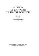 Copertina  Le Selve di Giovanni Targioni Tozzetti : indici