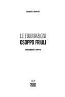 Copertina  Le formazioni Osoppo Friuli : documenti 1944-45